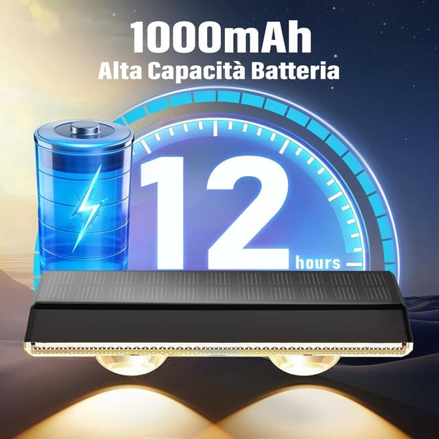 Detalle de Delaiglow applique da esterno solare IP67 (kit da 8 pezzi) bianco, 3 modalità di luce per cortile, giardino e recinzione