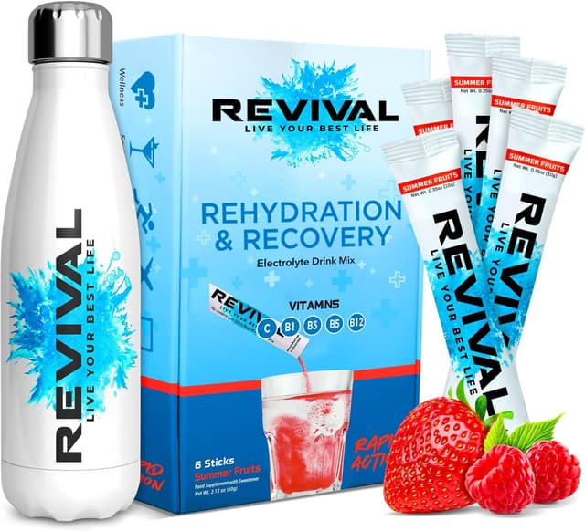 Imagen de Revival Rapid Rehydration Starter Pack 500ml Steel Bottle en OfertitasTOP