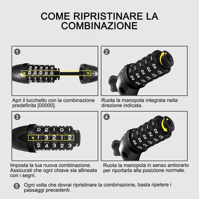 Thumbnail 5 de REHKITTZ Lucchetto per bicicletta catena 120 cm 🔒