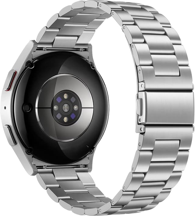 Thumbnail 6 de Suphart Metal Band Strap for Samsung Galaxy Watch 7/6/5/4 (44mm–45mm, 40mm–43mm) — Stainless Steel, No-Gap Connector, Silver