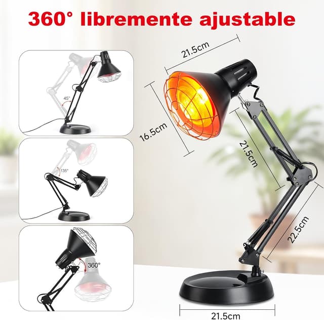 Detalle 2 de Cozion Lámpara de Infrarrojos 150W luz roja