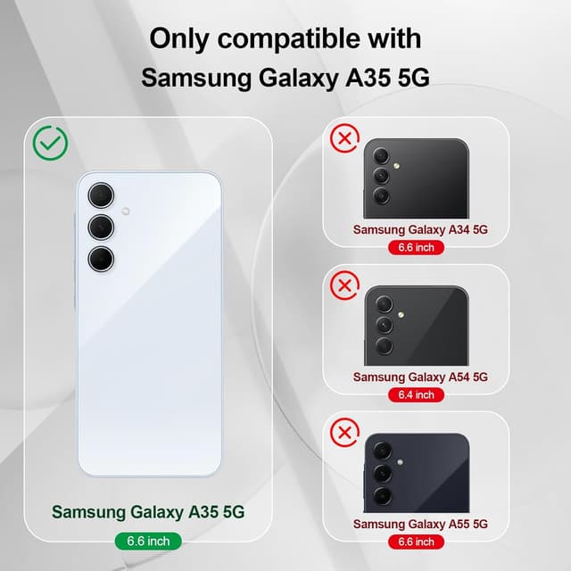 Detalle 2 de Btstring Silikonhülle für Samsung Galaxy A35 – Ganzkörper-Case mit weichem Mikrofaserfutter (Grün)