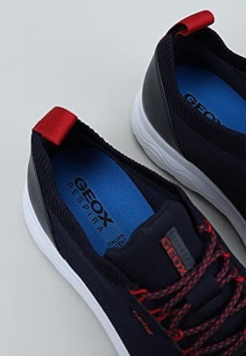 Detalle de Geox U Spherica A (Azul Navy) para hombre: zapatillas ligeras con amortiguación Zero-Shock y suela transpirable