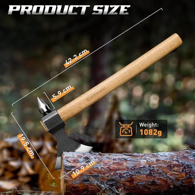 Detalle 1 de Outdoor-Splitaxt Set mit 2 Beilen