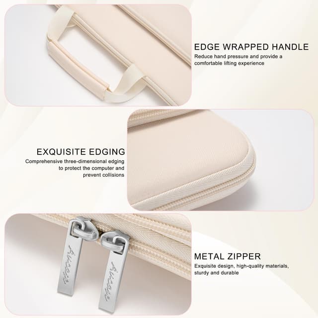 Detalle de Aucase Protective PVC Laptop Case 15.6-inch with Handle & 1 Pocket