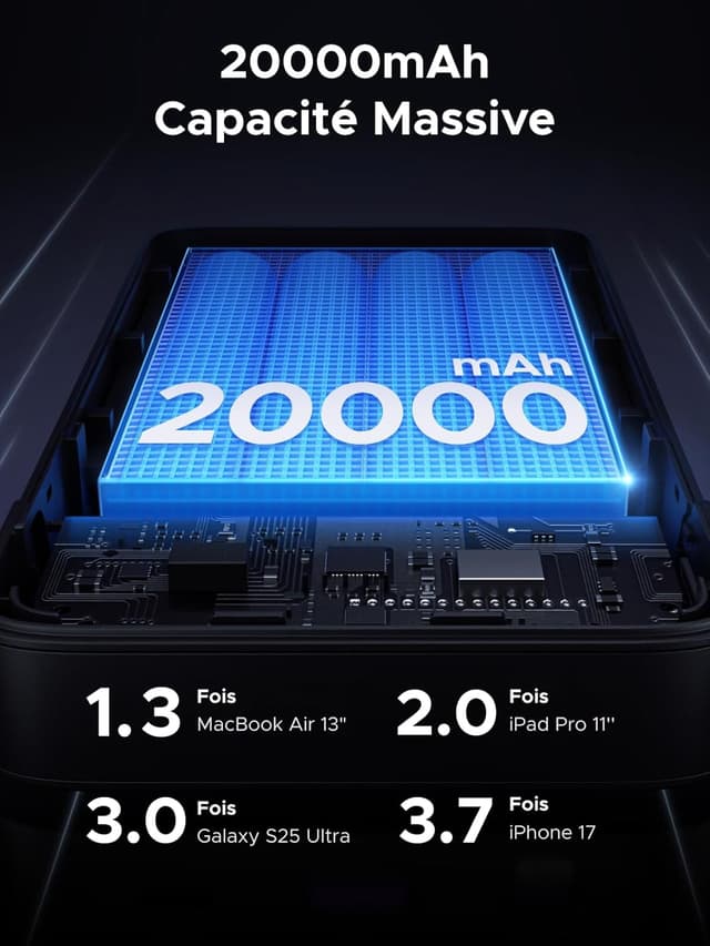 Detalle 2 de UGREEN Nexode 100W Batterie Externe 20000mAh