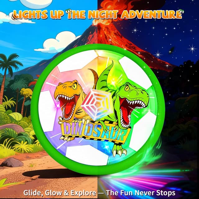 Detalle 2 de Dinosaur Hover Football LED 3 for kids
