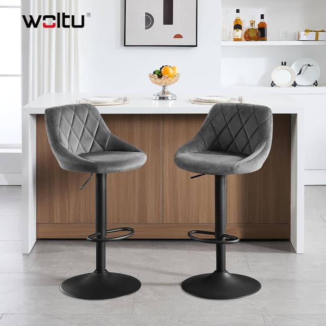 Thumbnail 1 de WOLTU Barhocker 2er Set mit Lehne