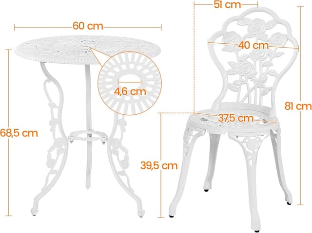 Thumbnail 2 de Yaheetech conjunto exterior blanco