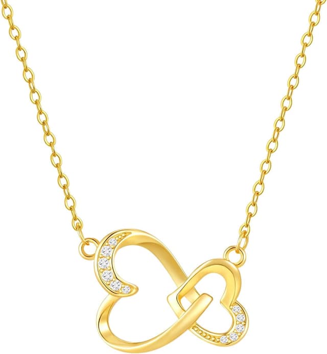 Detalle de VNOX Damen Halskette mit Herzanhänger 40+5 cm