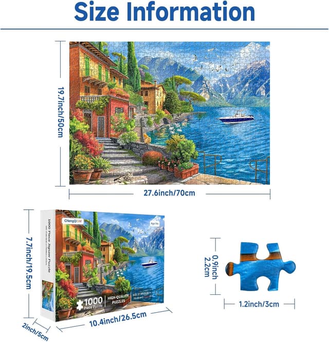 Detalle de Puzzle 1000 Teile Seenlandschaft, 70 x 50 cm