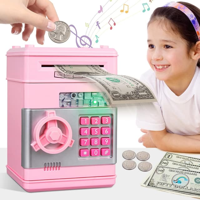 Imagen de Kids Piggy Bank Electronic ATM 600 Coins 🐷 en OfertitasTOP