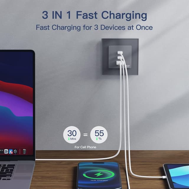 Thumbnail 3 de BSEED Schuko Steckdose 65W GaN Ladegerät