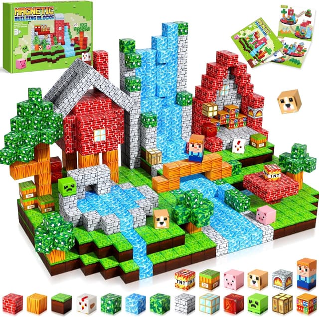 Detalle de COOLJOYA 108-piece magnetic blocks set