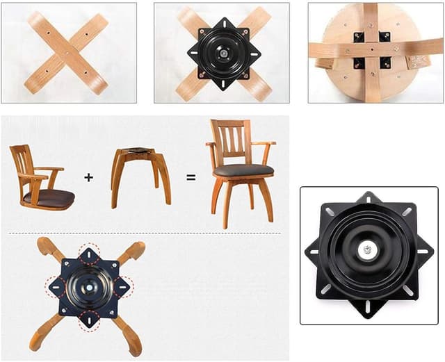 Detalle de Plateau tournant à roulement à billes 360° LZYKJGS, 177 x 177 x 28 mm