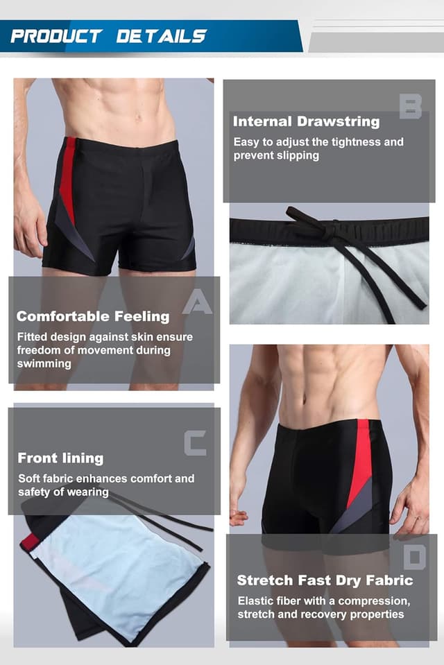 Detalle de Maillot de bain sport WHCREAT à protection UV, résistant au chlore