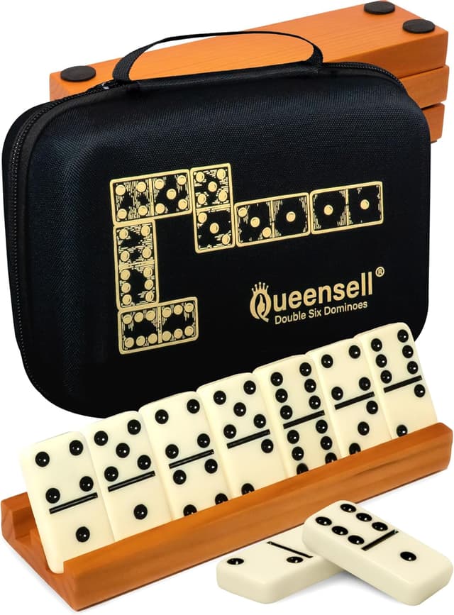 Detalle de Queensell Dominos Set 28 Tiles 🎲