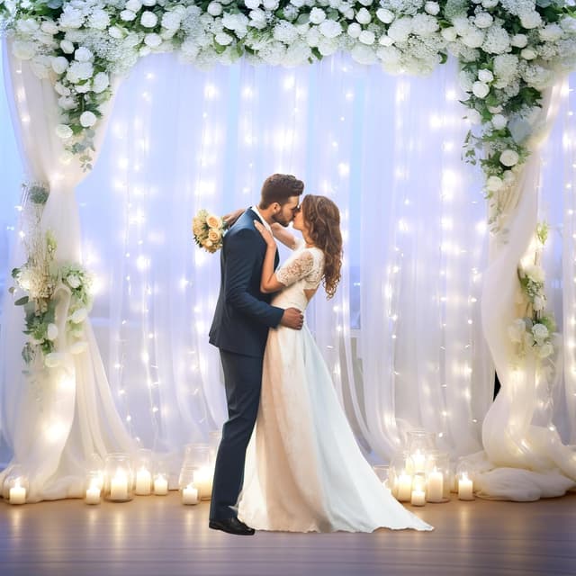 Thumbnail 2 de White Tulle Backdrop Curtain 10×8ft 📸