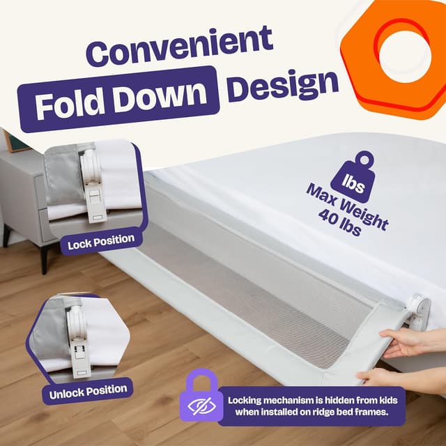 Thumbnail 4 de ComfyBumpy 1-Pack Toddler Bed Rail 55.5"