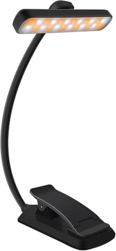 Detalle de YverLand Luz de lectura con pinza de 24 LED, cuello flexible 360º y batería recargable USB