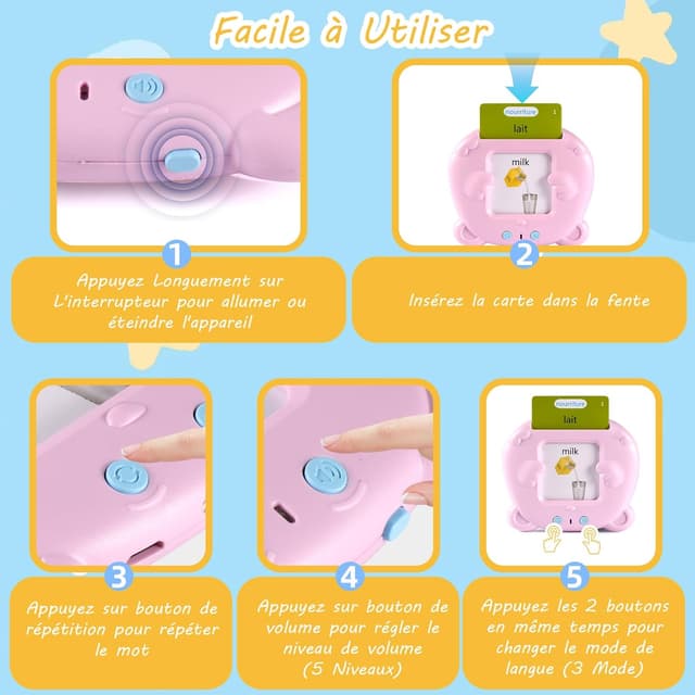 Thumbnail 4 de Dokkita Französisch Lernkarten 2 bis 6 Jahre