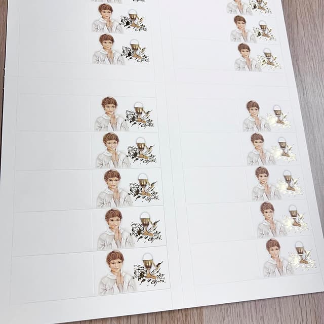 Detalle de ARKRAFT Tarjetas de Comunión para Niños, Personalizables 20 📇