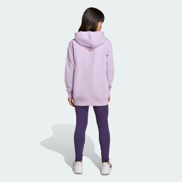 Detalle 2 de Conjunto de chándal con capucha Adidas en violeta