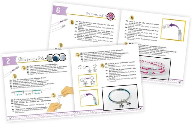 Detalle de BUKI BE105 Be Teens Schmuck mit Pailletten – Bastel-Set für eigene Schmuckstücke