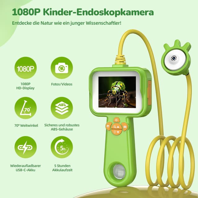 Thumbnail 1 de FINIBO Endoskopkamera Kinder 2.4" Display