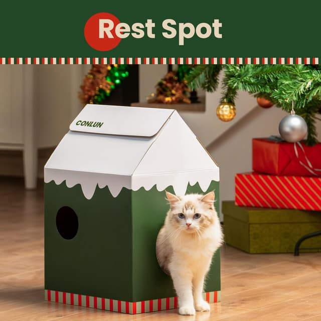 Thumbnail 5 de Conlun Cardboard Cat House Medium 33cm