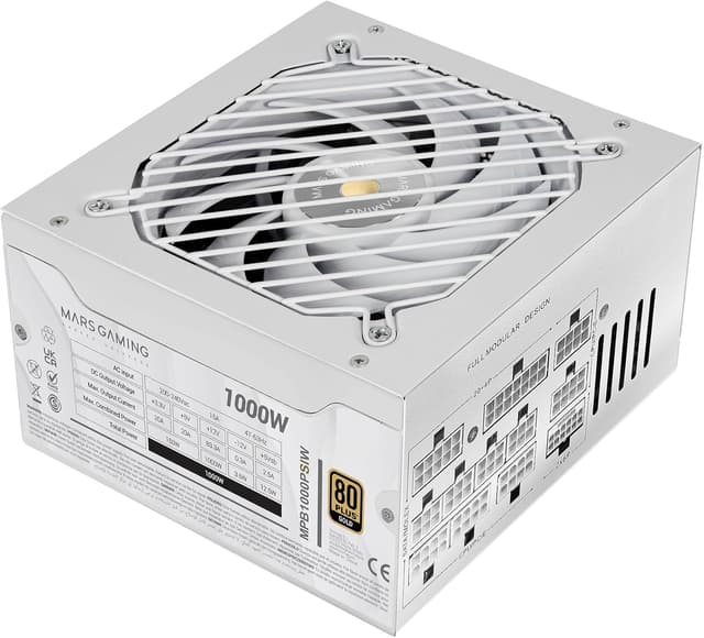 Detalle 2 de Mars Gaming MPB1000PSI alimentatore ATX 1000W full modulare 80 Plus Gold (ATX 3.1 e PCIe 5.1, 12V 2x6)