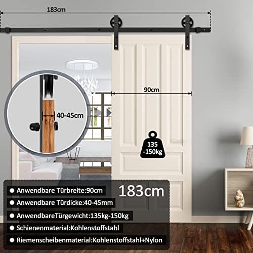 Detalle de Kit Jopassy ferrures porte coulissante 183 cm ⚙