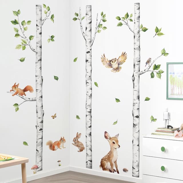 Detalle de Tanlaby wall stickers 4 sheets woodland