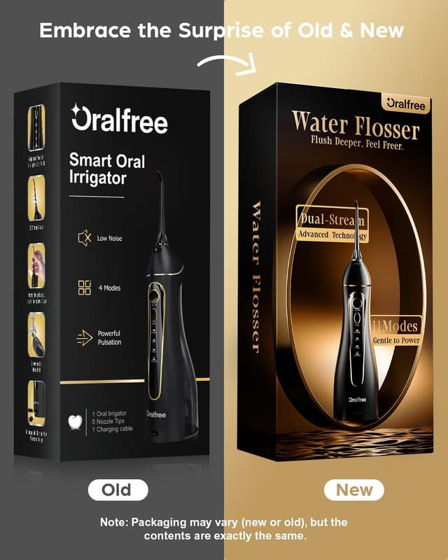 Detalle 2 de Oralfree Cordless Water Flosser Teeth Pick (Rechargeable Travel Pik) with 5 Replacement Tips