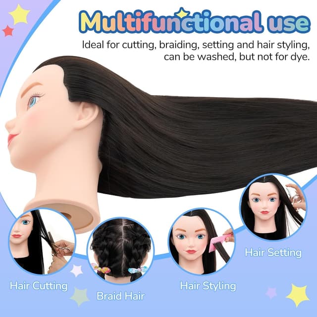 Detalle 2 de Frisierkopf mit 20 Zoll Übungshaar