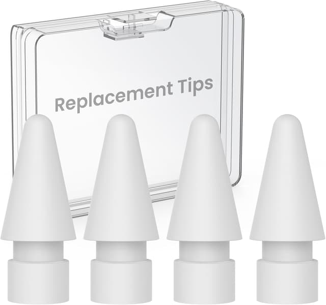 Detalle de Delidigi 4 Ersatzspitzen für Apple Pencil Pro, Apple Pencil 2. Generation und Apple Pencil USB-C – inklusive Aufbewahrung