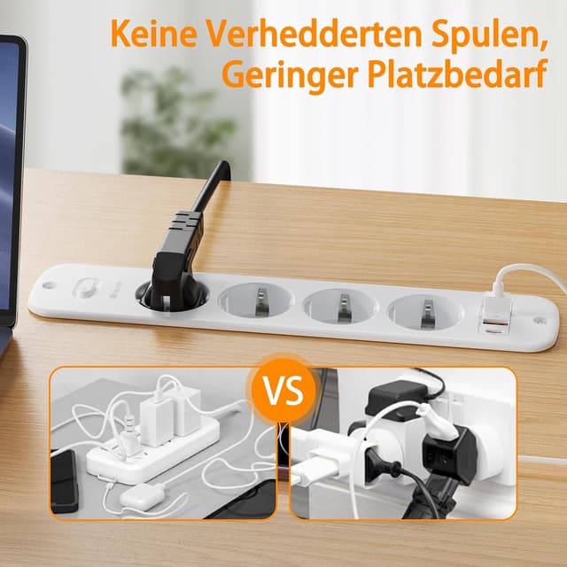 Detalle 2 de Tischsteckdose 4-fach mit USB C