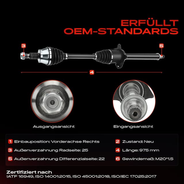 Thumbnail 3 de Frankberg Antriebswelle Vorderachse rechts 975 mm
