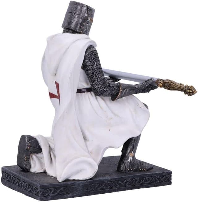 Detalle de Nemesis Now Knight’s Oath Pen Holder (White) – 16.8cm desk accessory