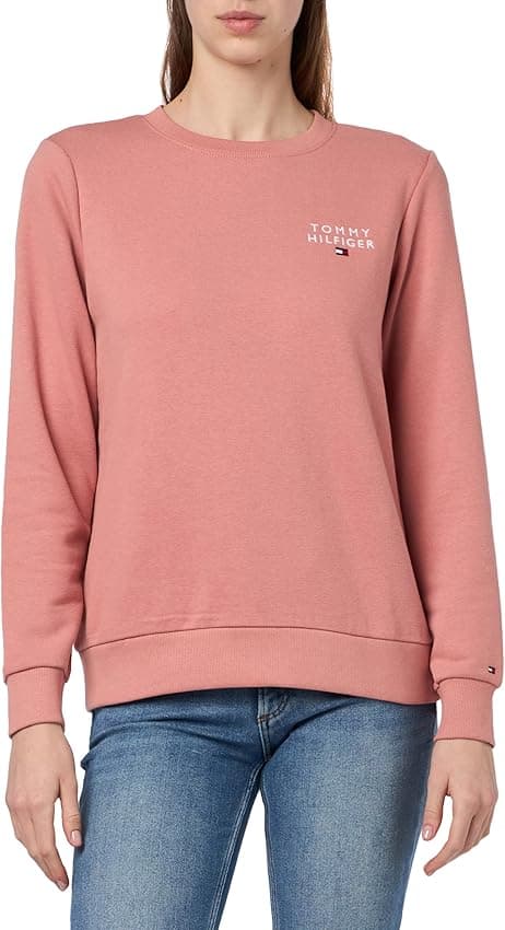 Detalle de Tommy Hilfiger Mujer Sudadera Azul sin Capucha 🌟