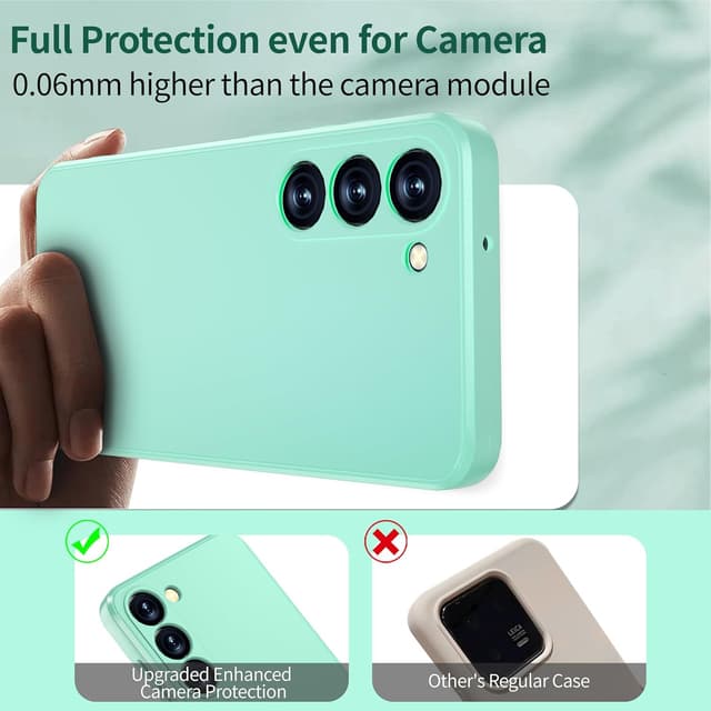 Detalle 2 de Watana for Samsung Galaxy S23 5G Case in Liquid Silicone (Mint Green) — shockproof, dustproof full-body cover