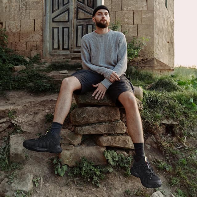 Detalle 2 de FitVille Chaussures de randonnée homme extra-larges respirantes antidérapantes