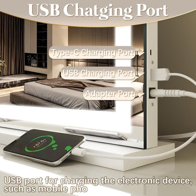 Thumbnail 5 de FENNIO Large Vanity Mirror 35.5 x 27