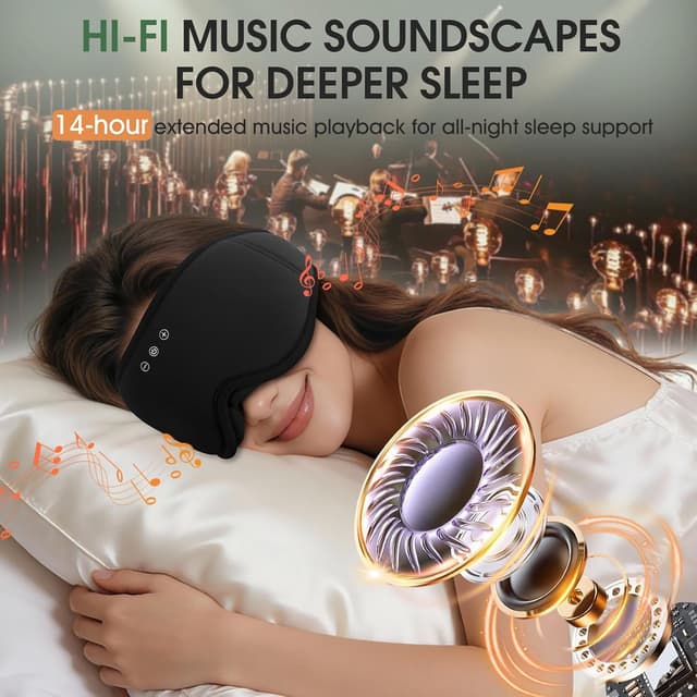 Thumbnail 4 de MUSICOZY Bluetooth Sleep Mask 14H playtime