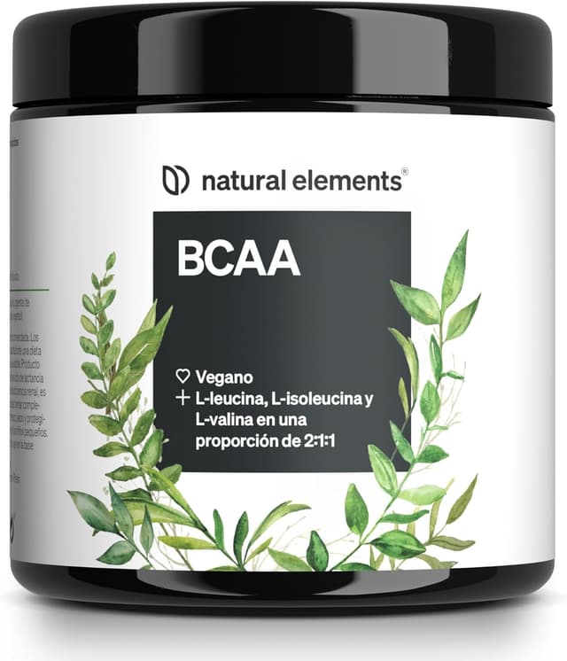 Detalle de Natural Elements BCAA 360 capsule piccolo formato (vegane) con leucina, isoleucina e valina