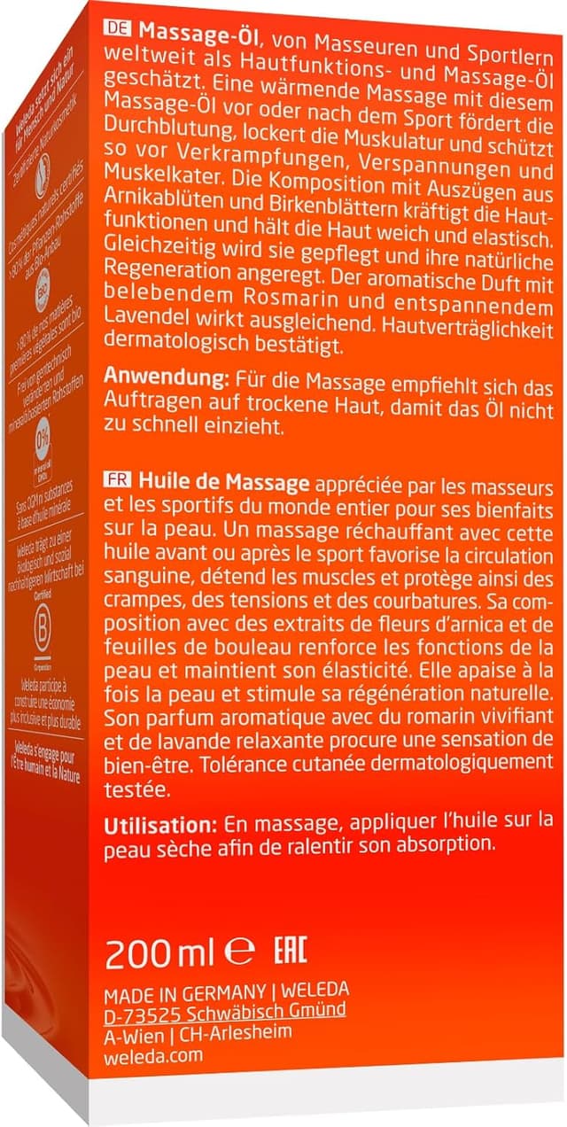 Thumbnail 1 de WELEDA Arnika Sport Massageöl 200ml