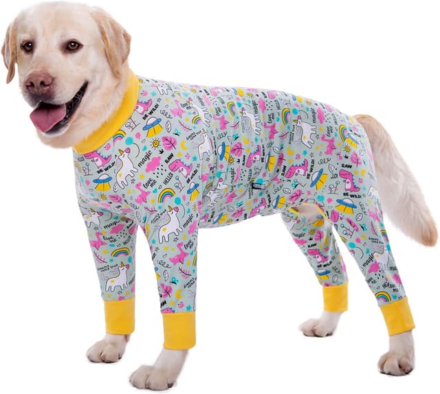 Thumbnail 6 de BT Bear Large Dog Clothes – Elastic Dog Onesie Recovery Suit (7XL, Blue Flower)