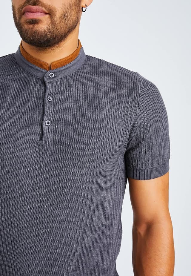 Detalle 2 de Leif Nelson LN7705 maglietta da uomo a maniche corte con scollo rotondo