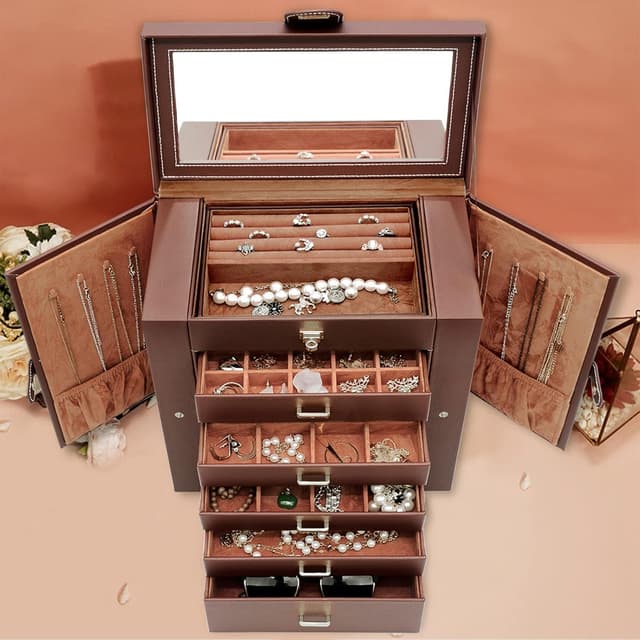 Thumbnail 6 de AKOZLIN Large 6-Tier Jewelry Box Organizer 6-tier