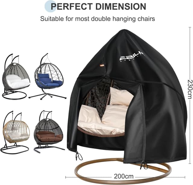 Thumbnail 6 de Ezilif Double Egg Chair Cover 230x200cm